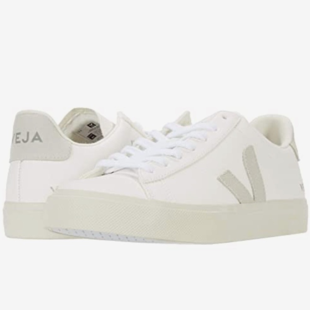 Veja campo mens sneakers - grey and white